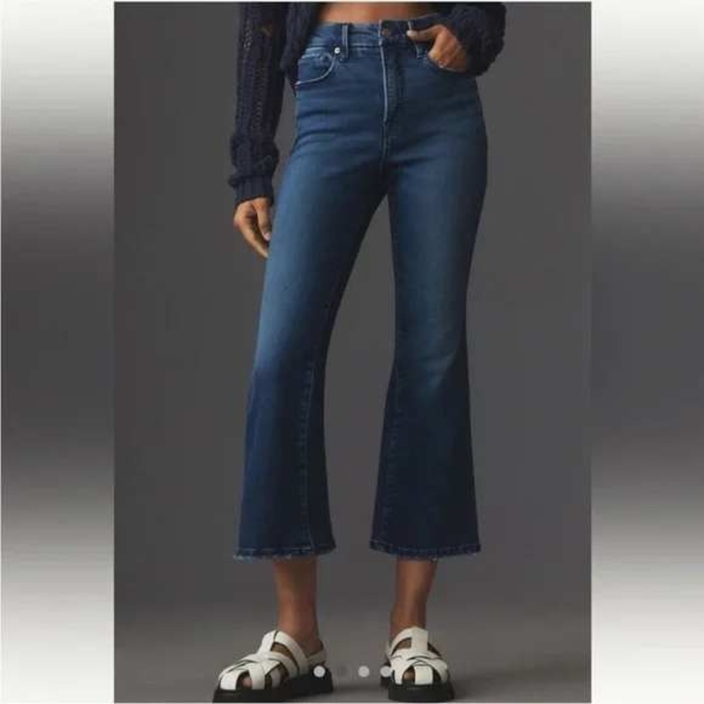 Good American Jeans 0 25 Good Legs Crop Mini‎ Boot Leg Jeans Dark Wash B811